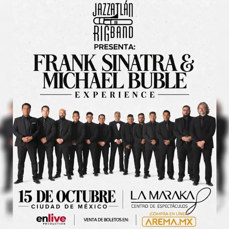 Fondo promocional del evento Frank Sinatra y Michael Bublé Experience en La Maraka