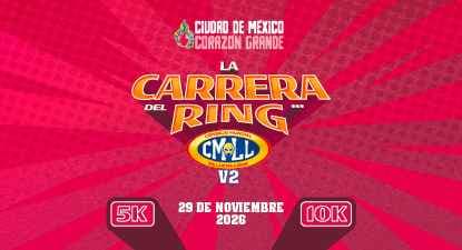 Fondo promocional del evento Carrera del Ring 2026