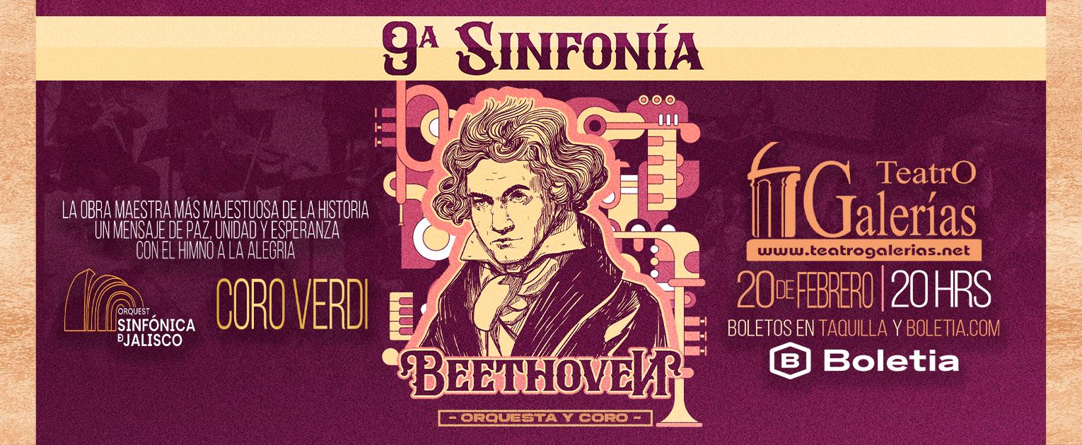 Fondo promocional del evento 9a Sinfonía Beethoven - Orquesta y coro