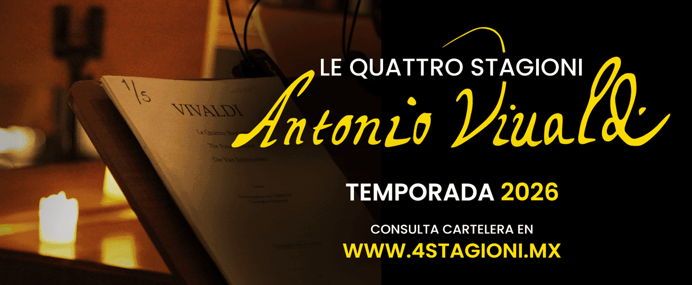 Fondo promocional del evento Le Quattro Stagioni (Las 4 estaciones)