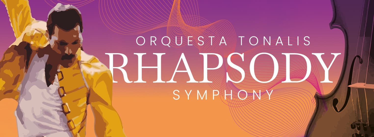 Fondo promocional del evento Rhapsody Symphony