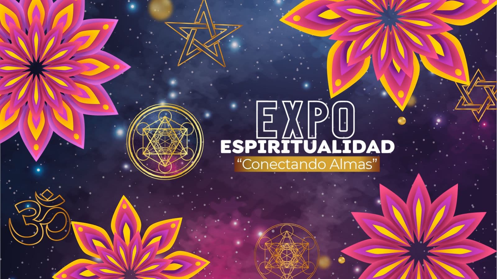 Fondo promocional del evento Expo Espiritualidad 2026
