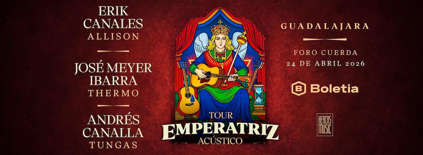 Fondo promocional del evento ERIK CANALES, JOSE MEYER IBARRA, ANDRÉS CANALLA