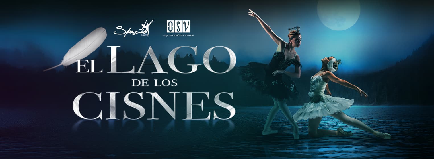 Fondo promocional del evento Lago de los Cisnes