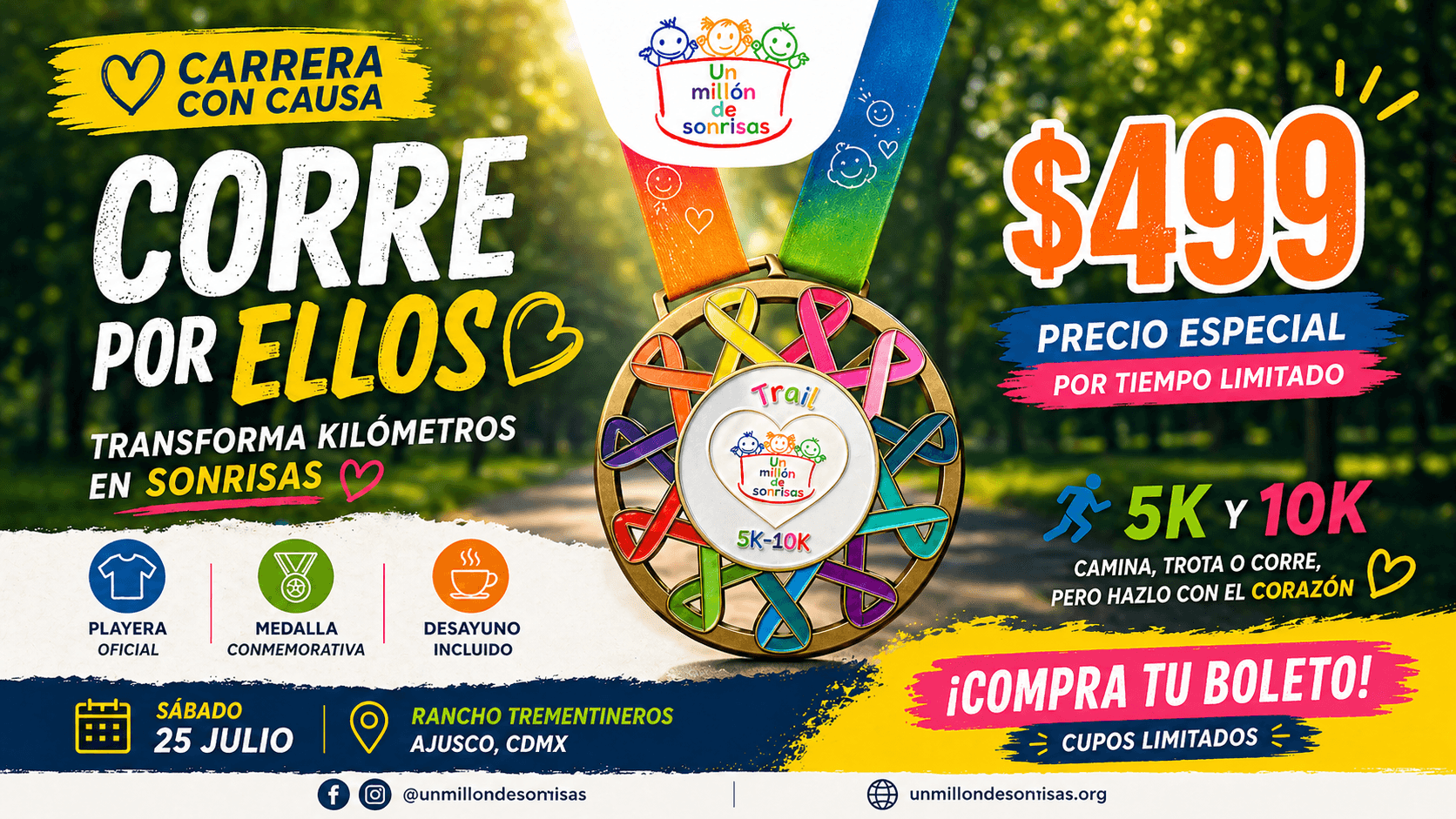Un millón de sonrisas Run Trail en Ciudad de México