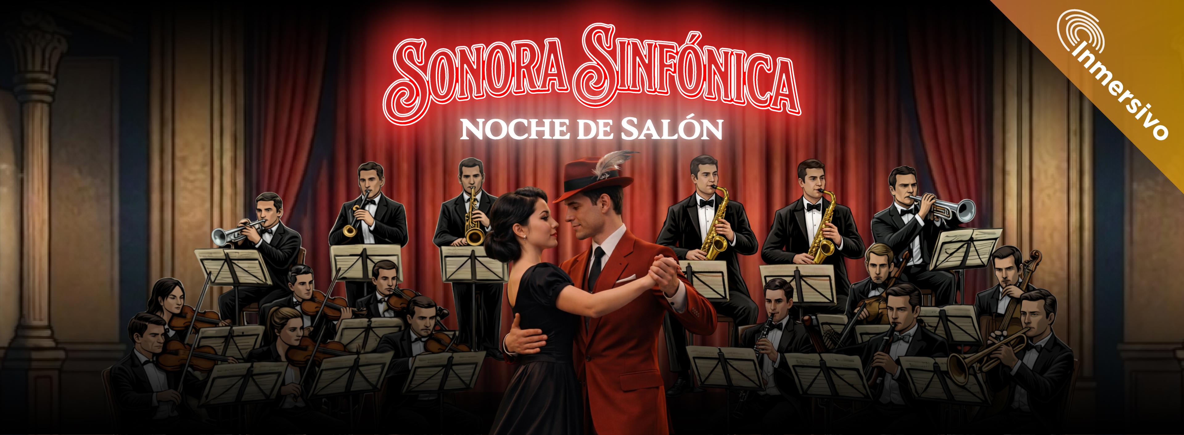 Fondo promocional del evento Sonora Sinfónica | Noche de Salón