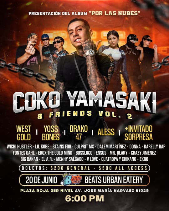 Fondo promocional del evento COKO YAMASAKI & FRIENDS VOL. 2