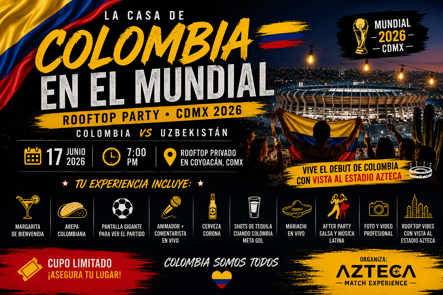 México celebra a Colombia en el Mundial | Rooftop Party CDMX