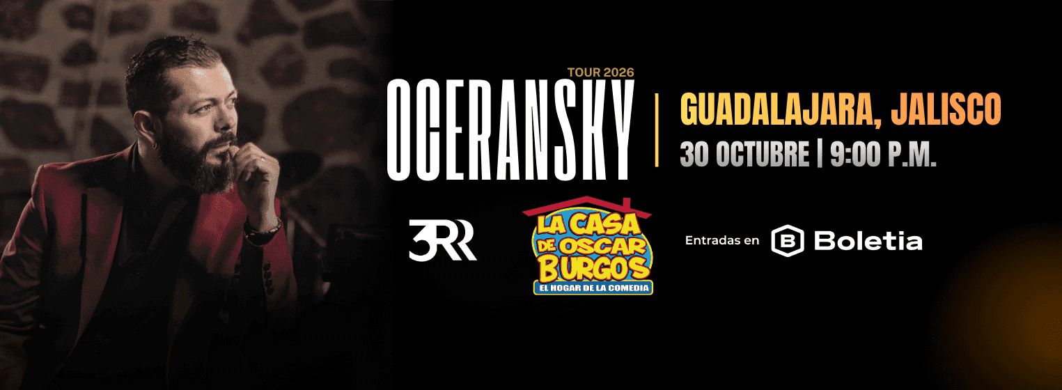 Fondo promocional del evento EDGAR OCERANSKY EN GUADALAJARA 30 OCT