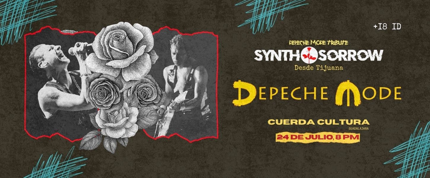 Fondo promocional del evento Synth&Sorrow Depeche Mode Experience en Cuerda Cultura GDL