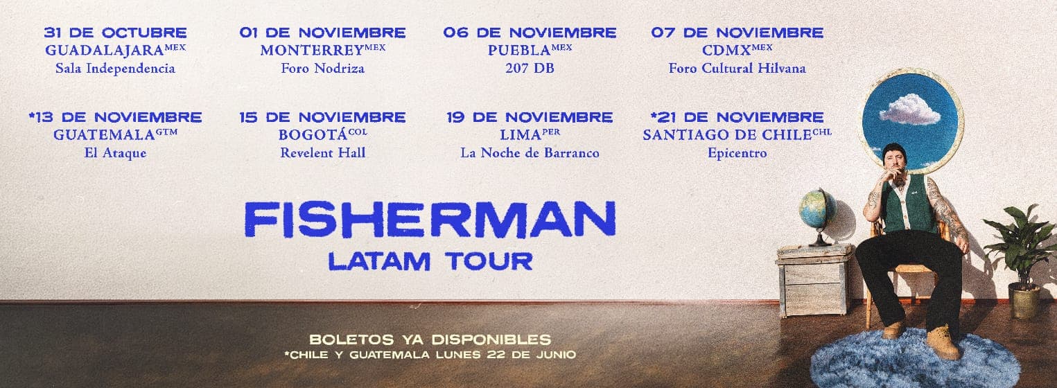 Fondo promocional del evento CYCLO EN MONTERREY PRESENTA ¨FISHERMAN LATAM TOUR 2026¨