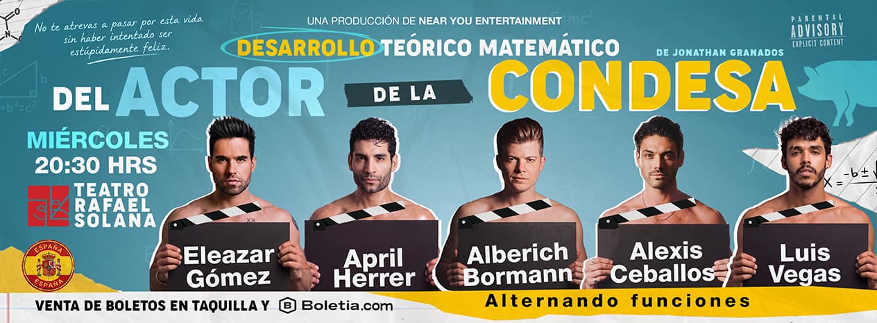 Fondo promocional del evento Desarrollo teórico matemático del actor de la Condesa