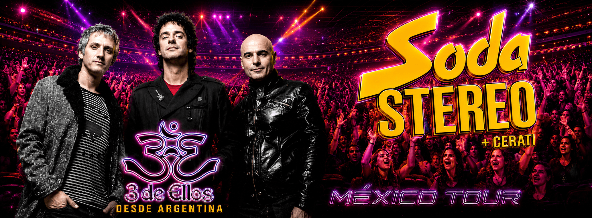3 de Ellos en Monterrey - Soda Stereo & Cerati Homenaje en Monterrey