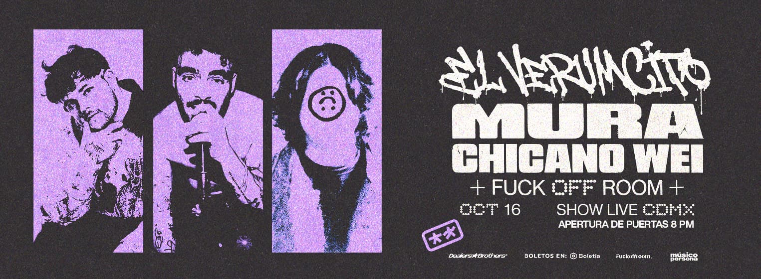 Fondo promocional del evento El Verumcito, Chicano Wei y Mura