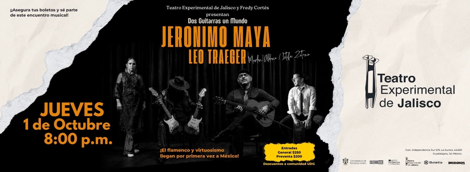 Jerónimo Maya y Leo Traeger. Dos Guitarras, un Mundo. en Guadalajara