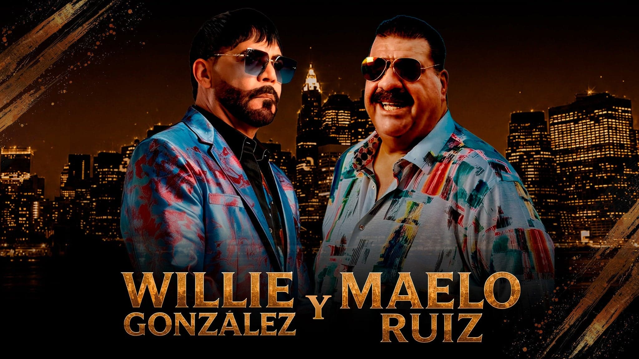 Fondo promocional del evento Maelo Ruiz & Willie González
