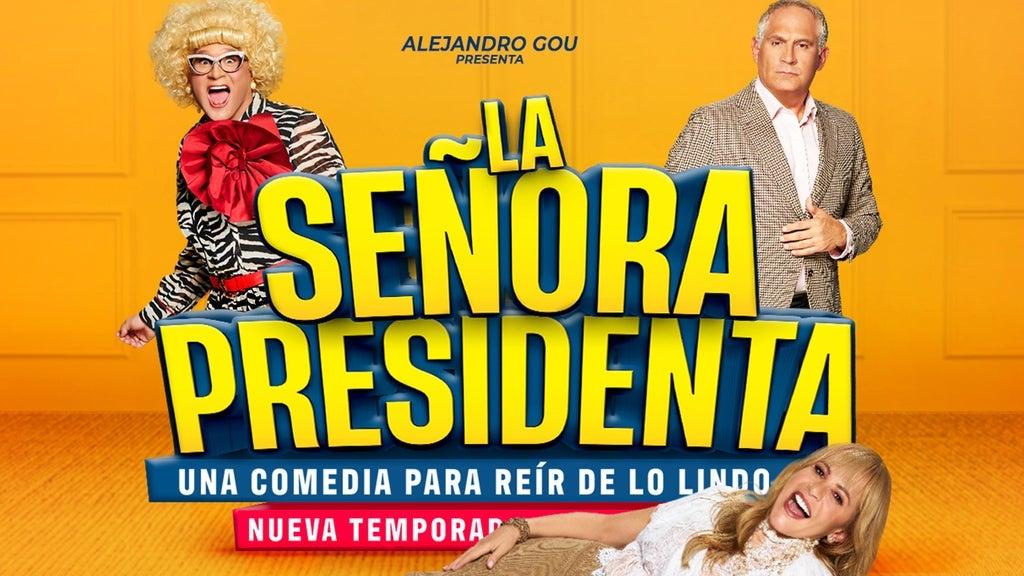 Fondo promocional del evento La Señora Presidenta