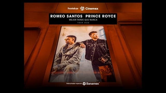 Fondo promocional del evento Romeo Santos & Prince Royce