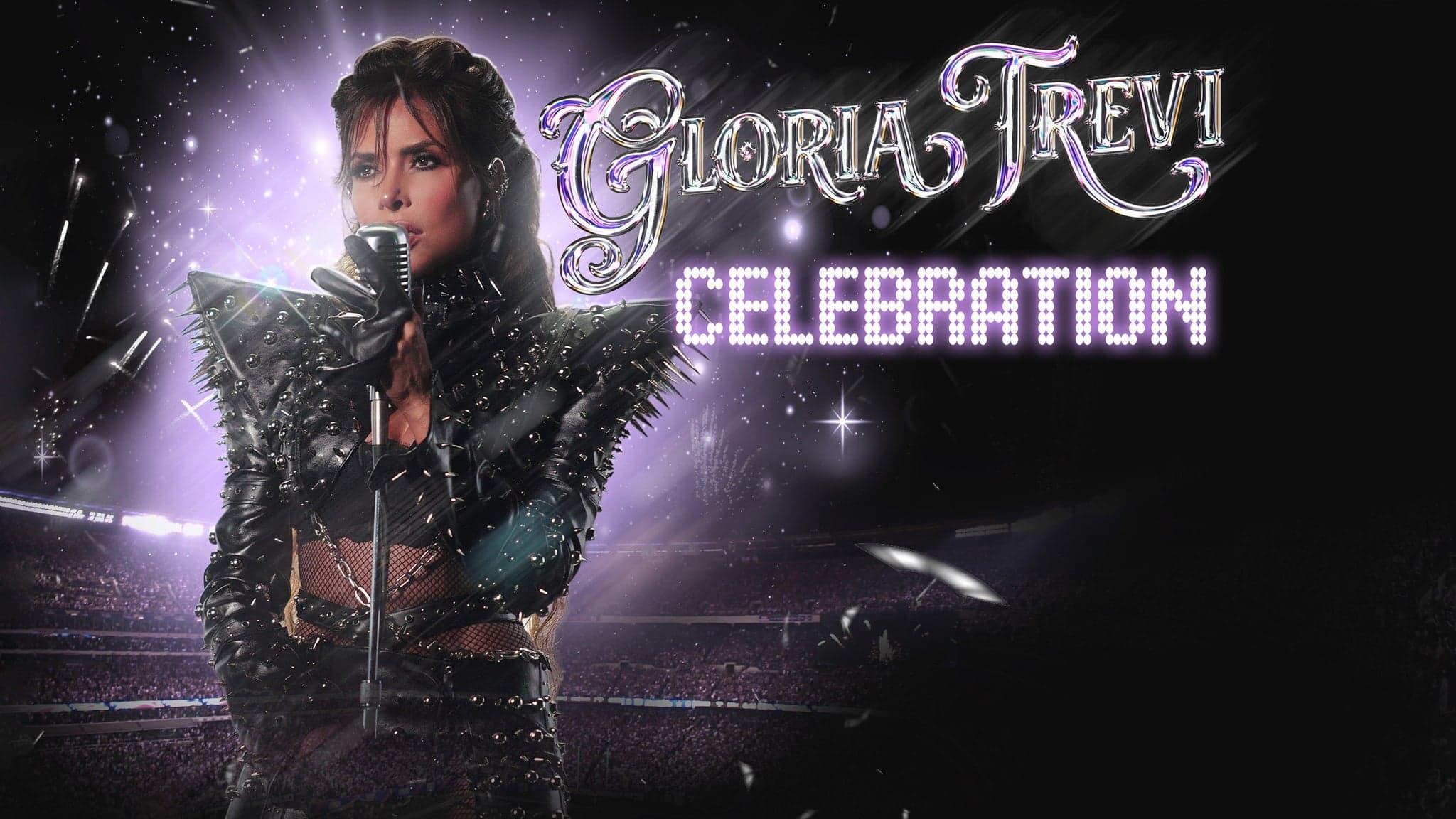Fondo promocional del evento Gloria Trevi Celebration