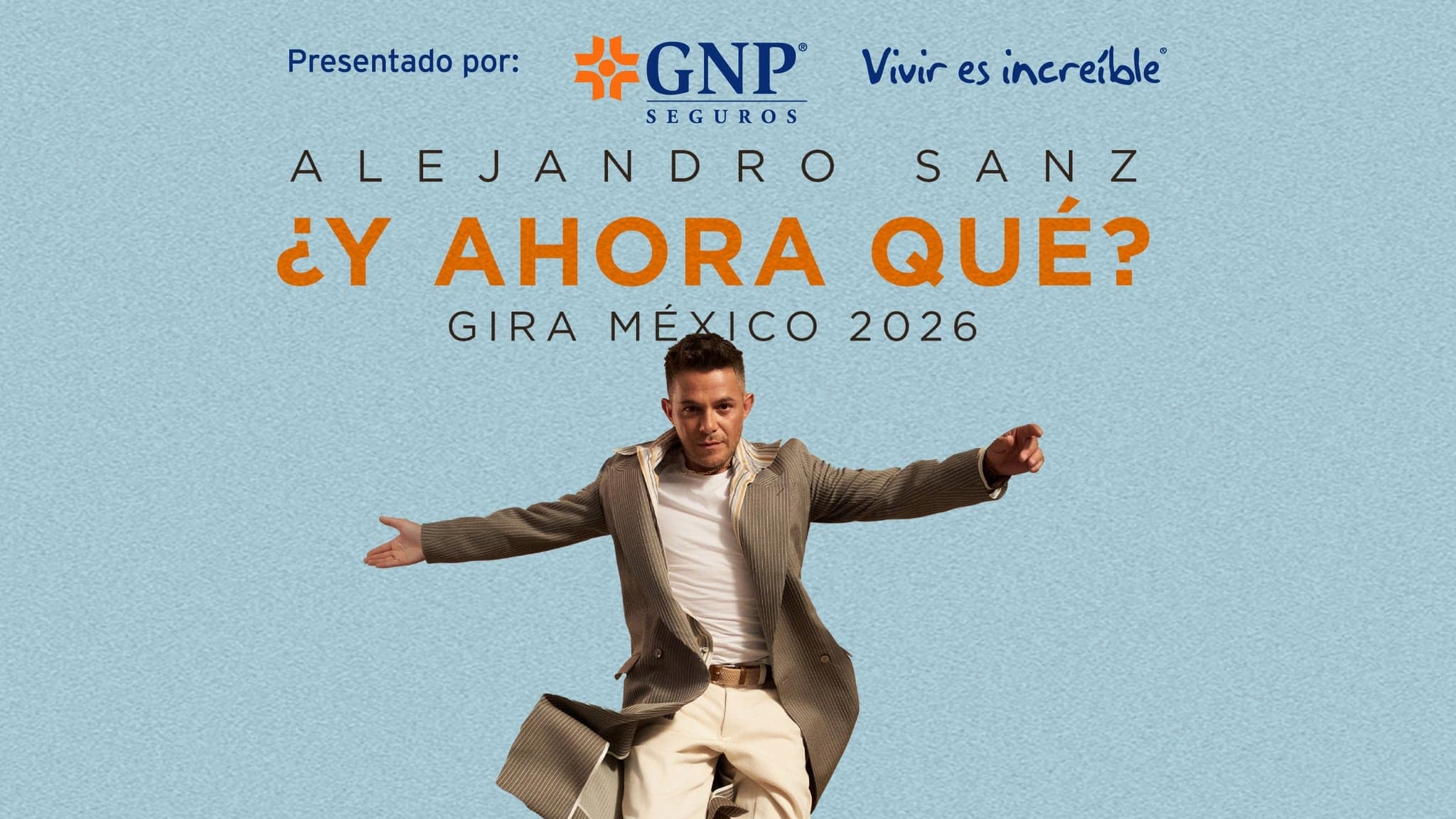 Fondo promocional del evento Alejandro Sanz