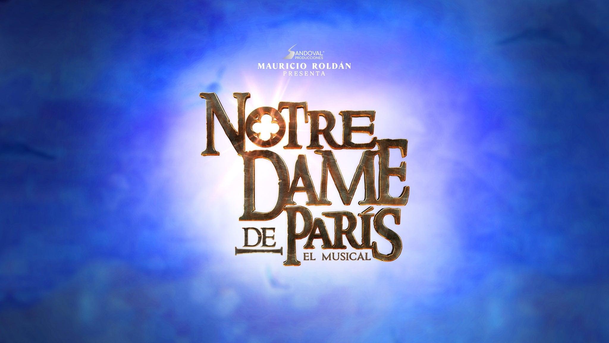 Fondo promocional del evento Notre-Dame de Paris