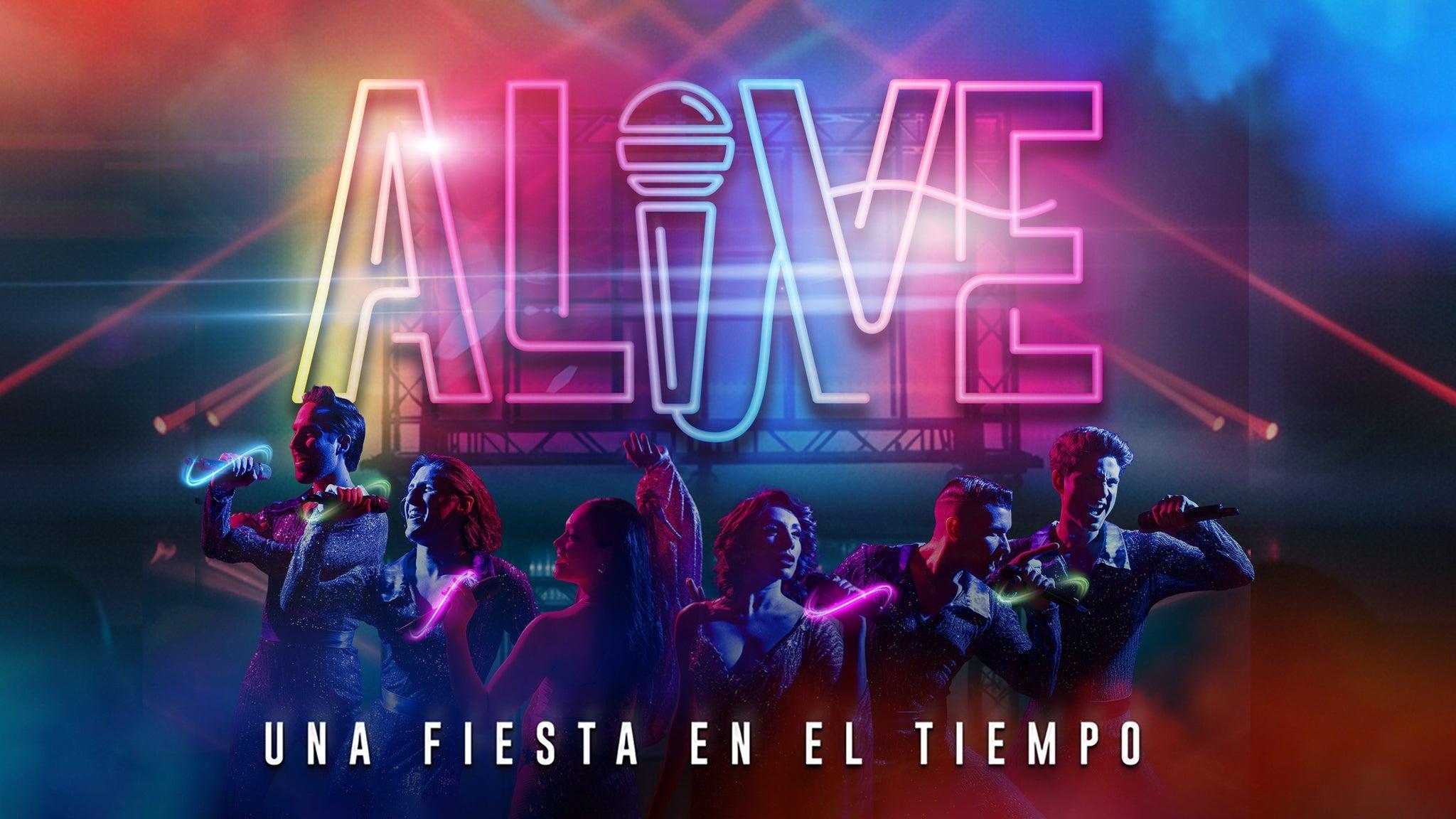 Fondo promocional del evento Alive